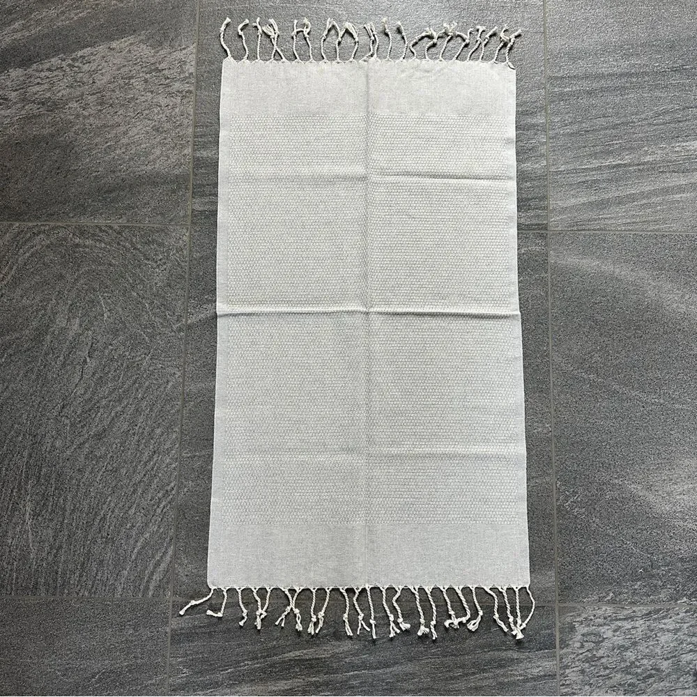 NEW Turkish Peshkir Kitchen Dish Tea Hand Towel Peshtemal 100% Cotton Light Gray